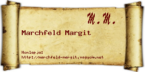 Marchfeld Margit névjegykártya